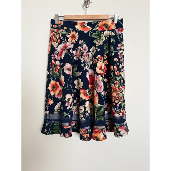 Faith and Joy Floral Skirt w/Mesh Bottom - Size Large - Picture 2 of 7